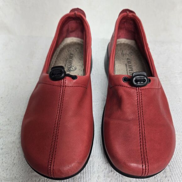 Arcopedico Red Leather Mary Janes 37 Sustainable Arch Support Comfort Cottage - Picture 2 of 8